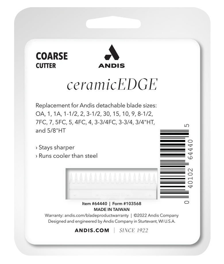ANDIS CERAMICEDGE® DETACHABLE BLADE COARSE CUTTER - Image 2