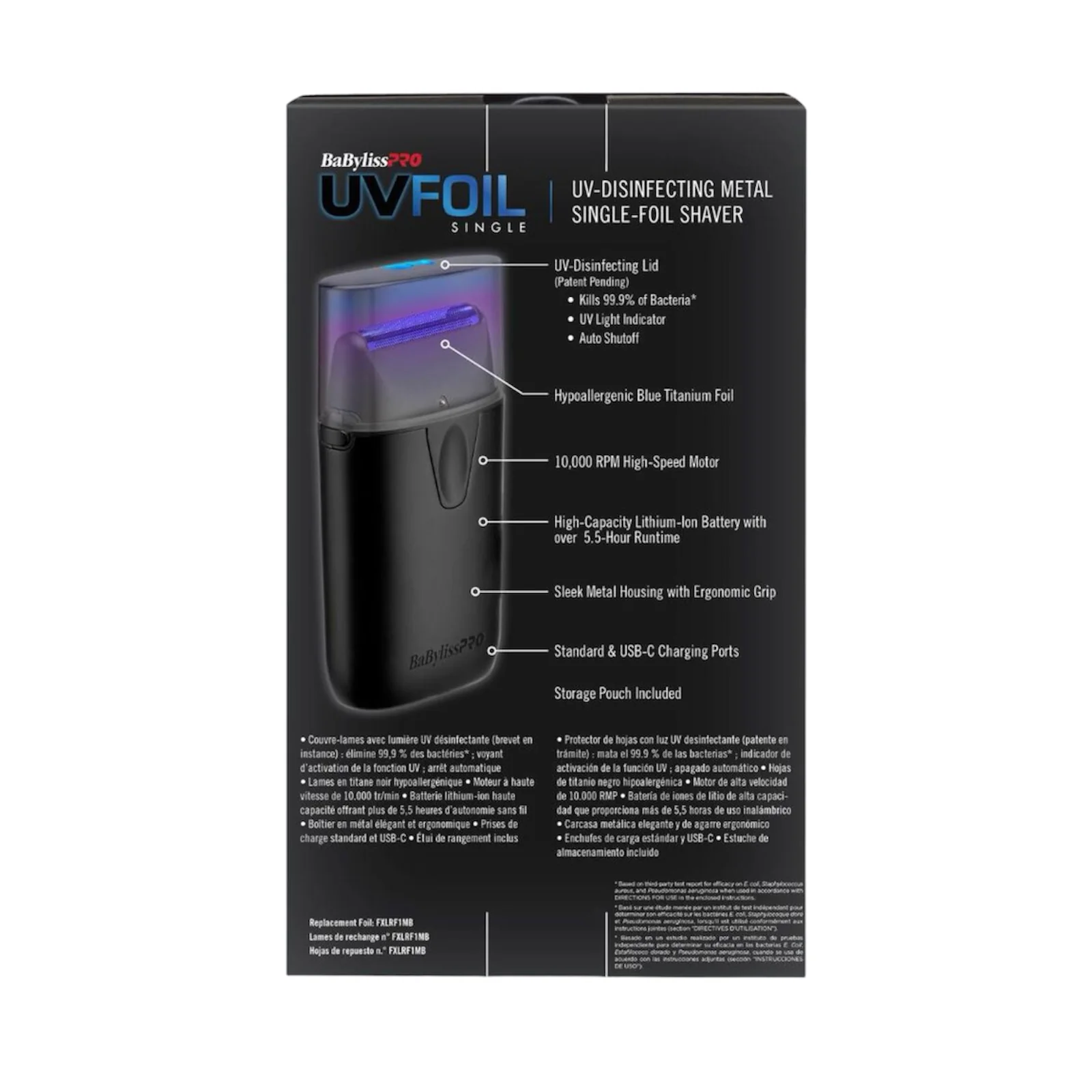 Babyliss UV Single Foil Shaver Matte Black - Image 5