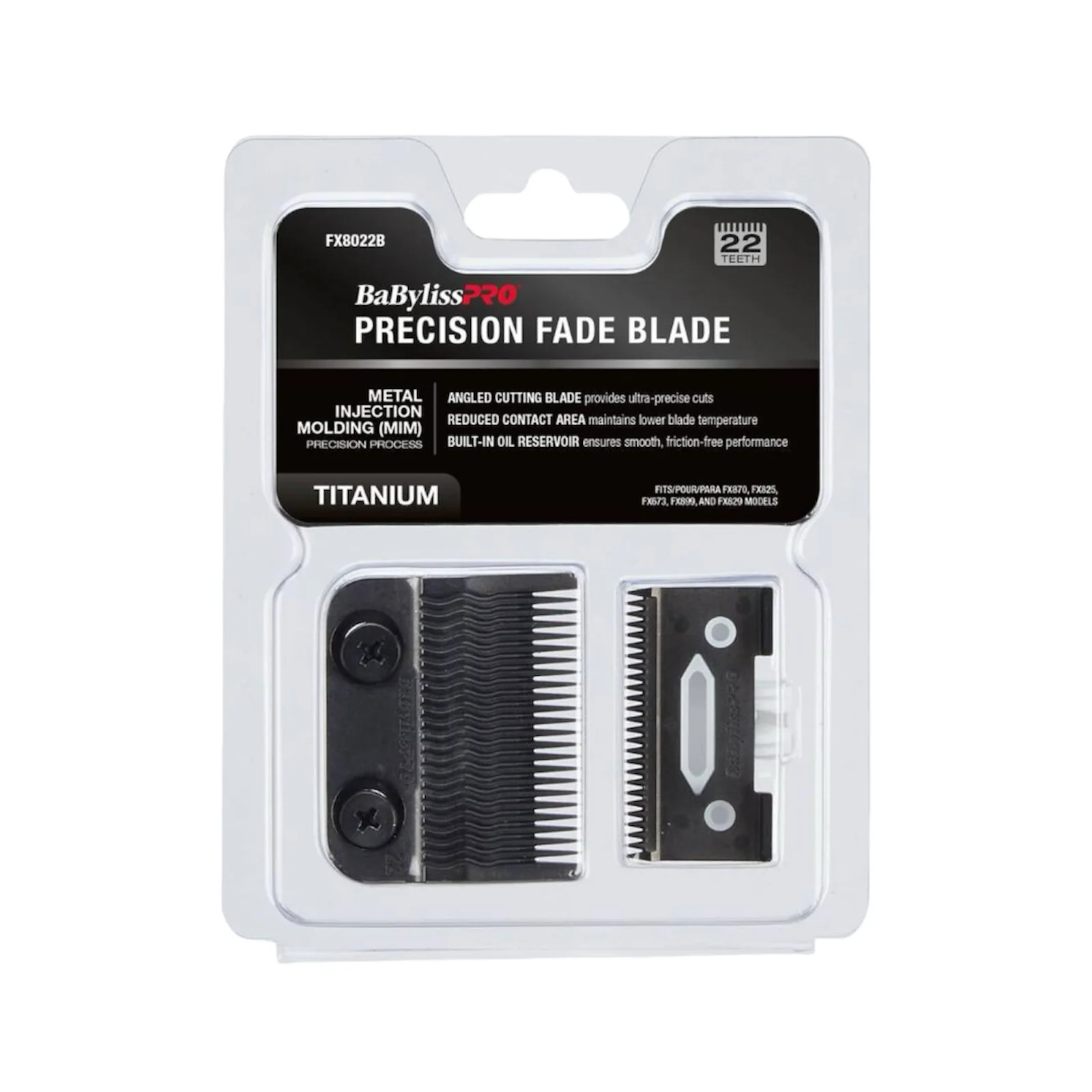 BabylissPro Black Titanium Metal-Injection Molded Precision Fade Blade - Image 3