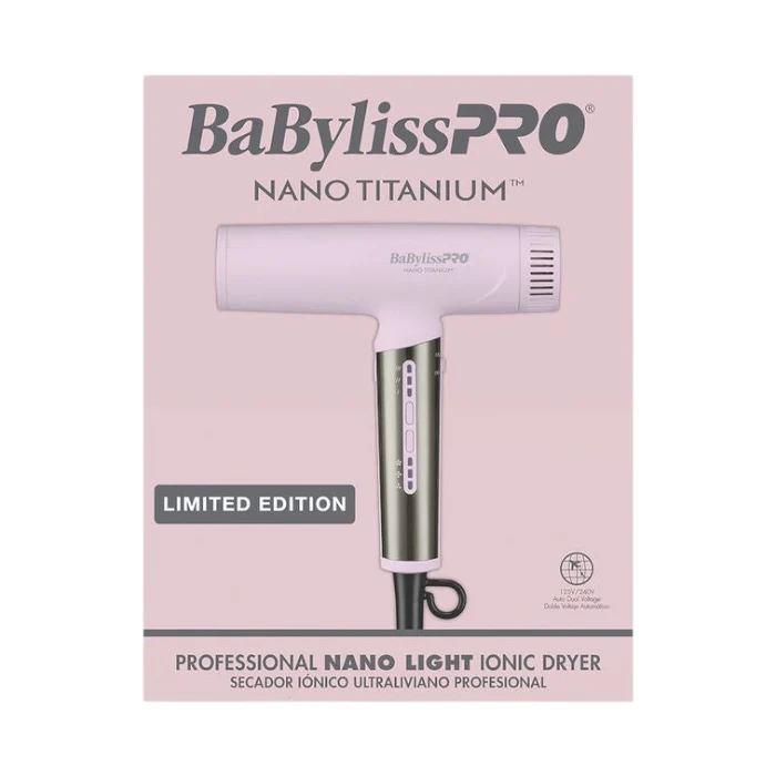 BaBylissPRO Limited Edition Nano Titanium Nano Light Ionic Dryer - Pink - Image 3