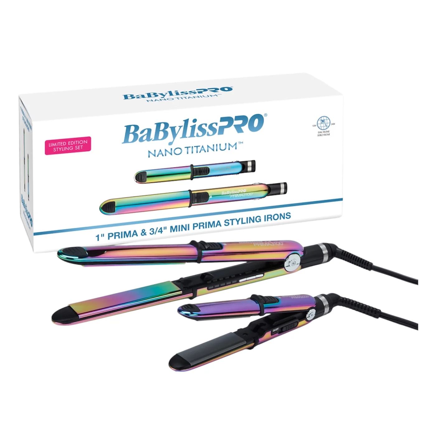 BaBylissPRO Nano Titanium™ Iridescent Prima3100 & Prima2000 Styling Irons Prepack - Image 2