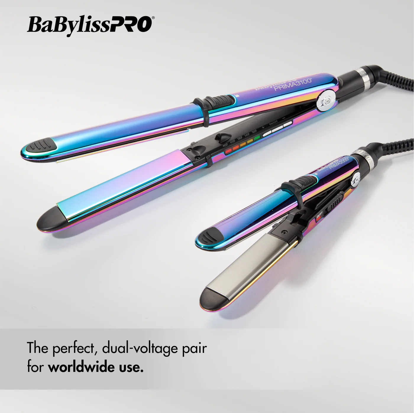BaBylissPRO Nano Titanium™ Iridescent Prima3100 & Prima2000 Styling Irons Prepack - Image 3