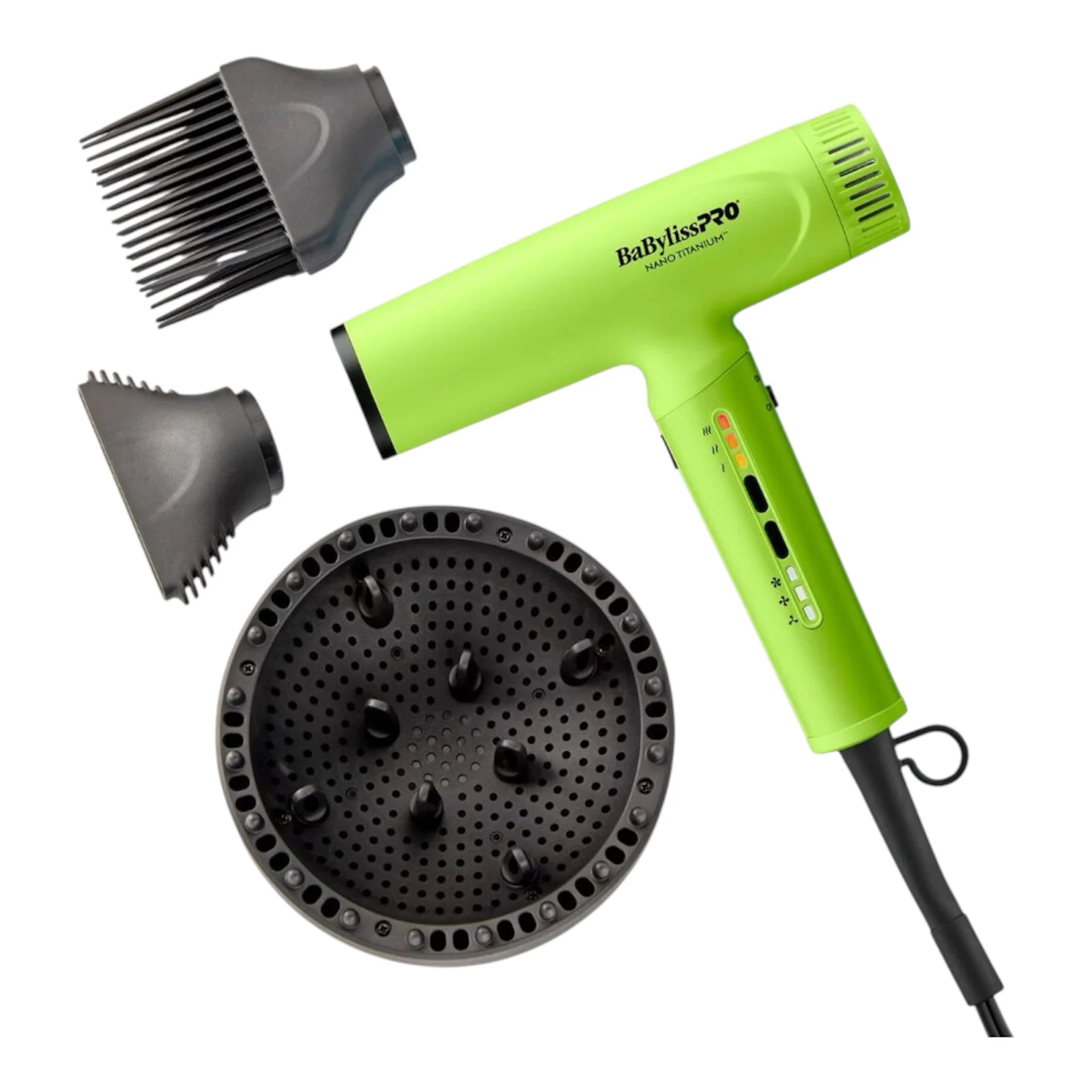BaBylissPRO Nano Titanium Neon Yellow Light Ionic High-Speed Dryer - Image 5