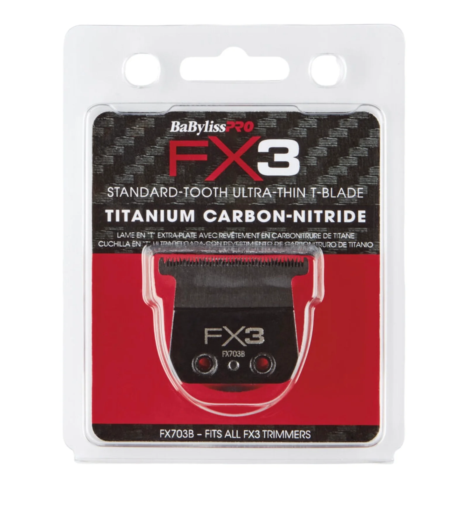 BABYLISSPRO fx3 TITANIUM CARBON-NITRIDE STANDARD-TOOTH ULTRA-THIN REPLACEMENT T-BLADE