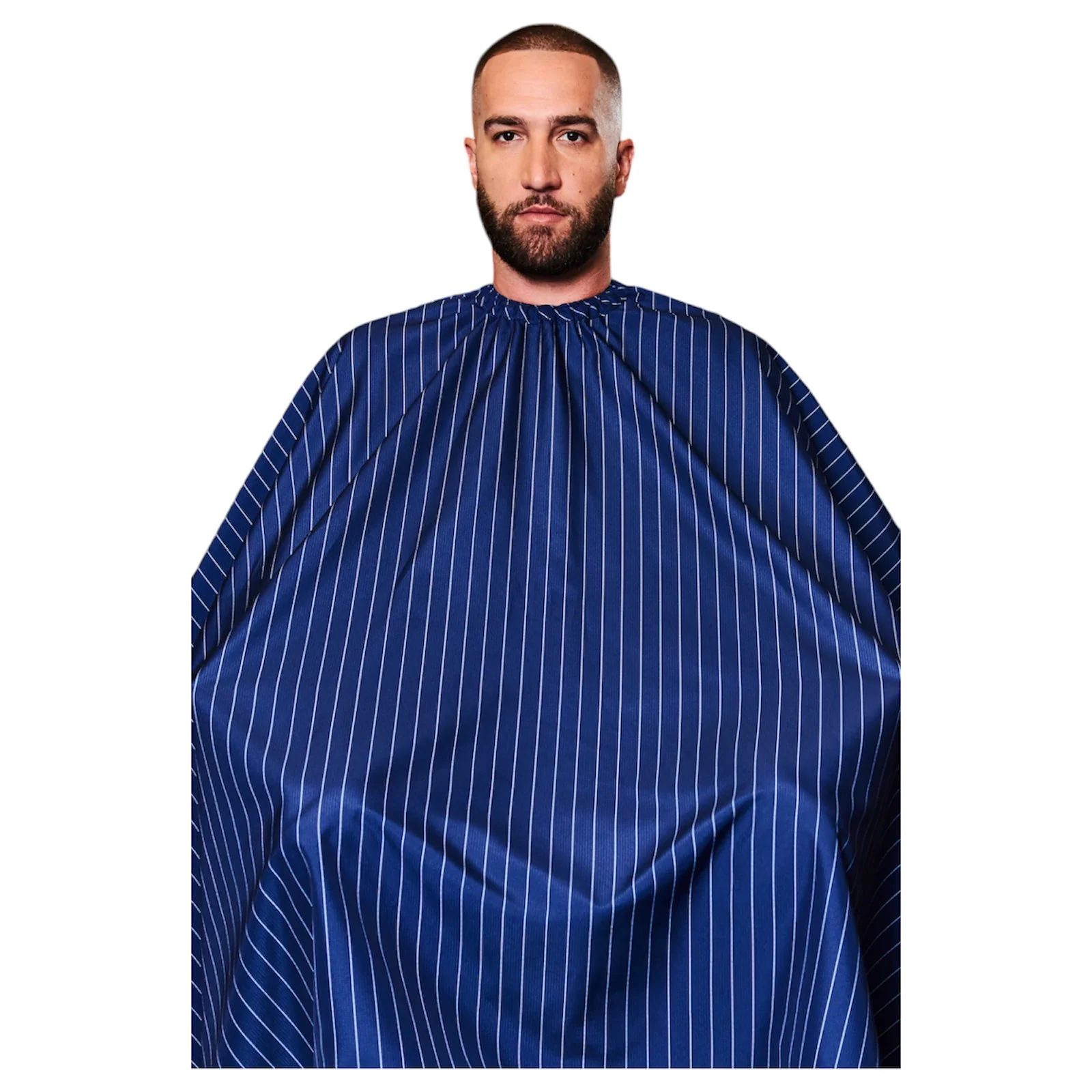 Barber Strong Blue Pinstripe Cape - Image 2
