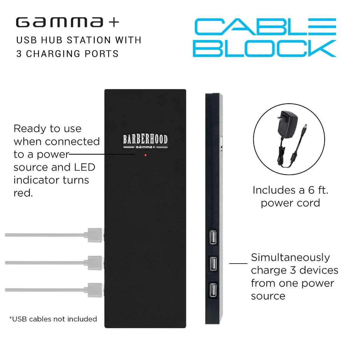 Gamma+ Charging Block w/ 3 USB Charging Ports - Image 5