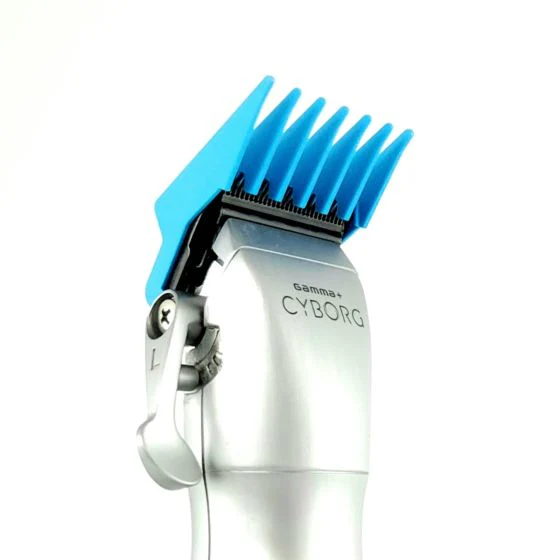 Gamma DUB MAGNETIC TIGHT CLIPPER GUARDS 4-PACK CYAN BLUE - Image 3