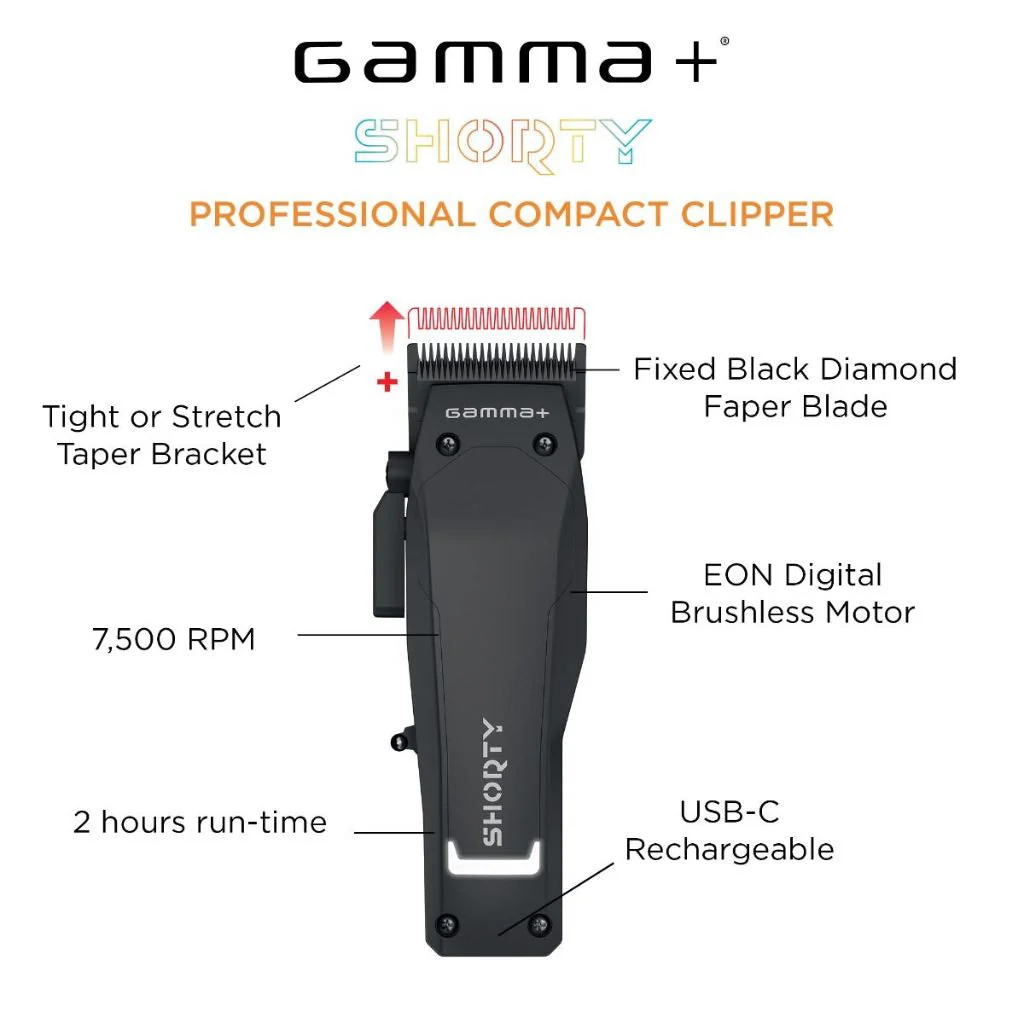 Gamma+ Shorty Cordless Hair Clipper w/ EON Digital Motor - Image 6