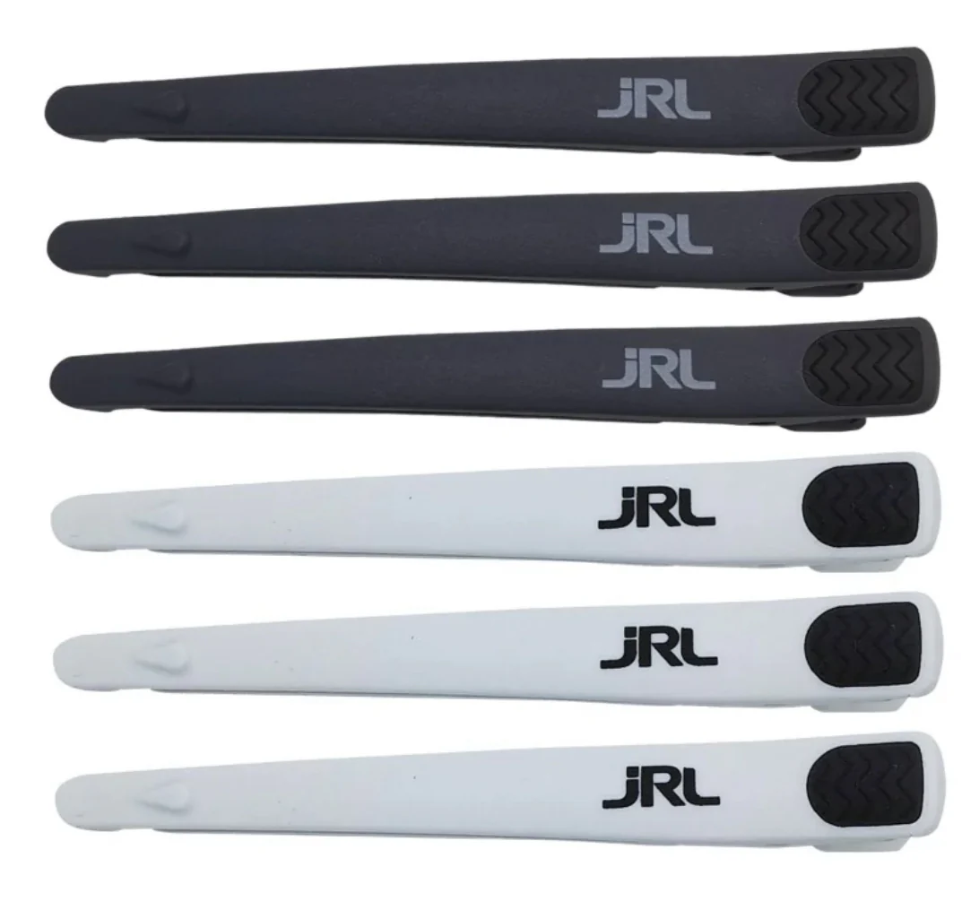 JRL Professional Hair Clips - Gorilla Clips - 6 Pack Grey & White JRL-HC01