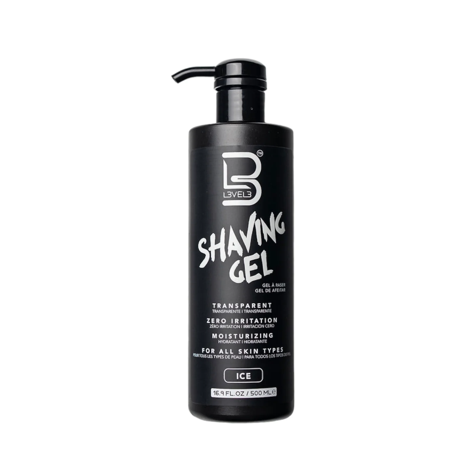 Level 3 TRANSPARENT SHAVING GEL 500ml - Image 3
