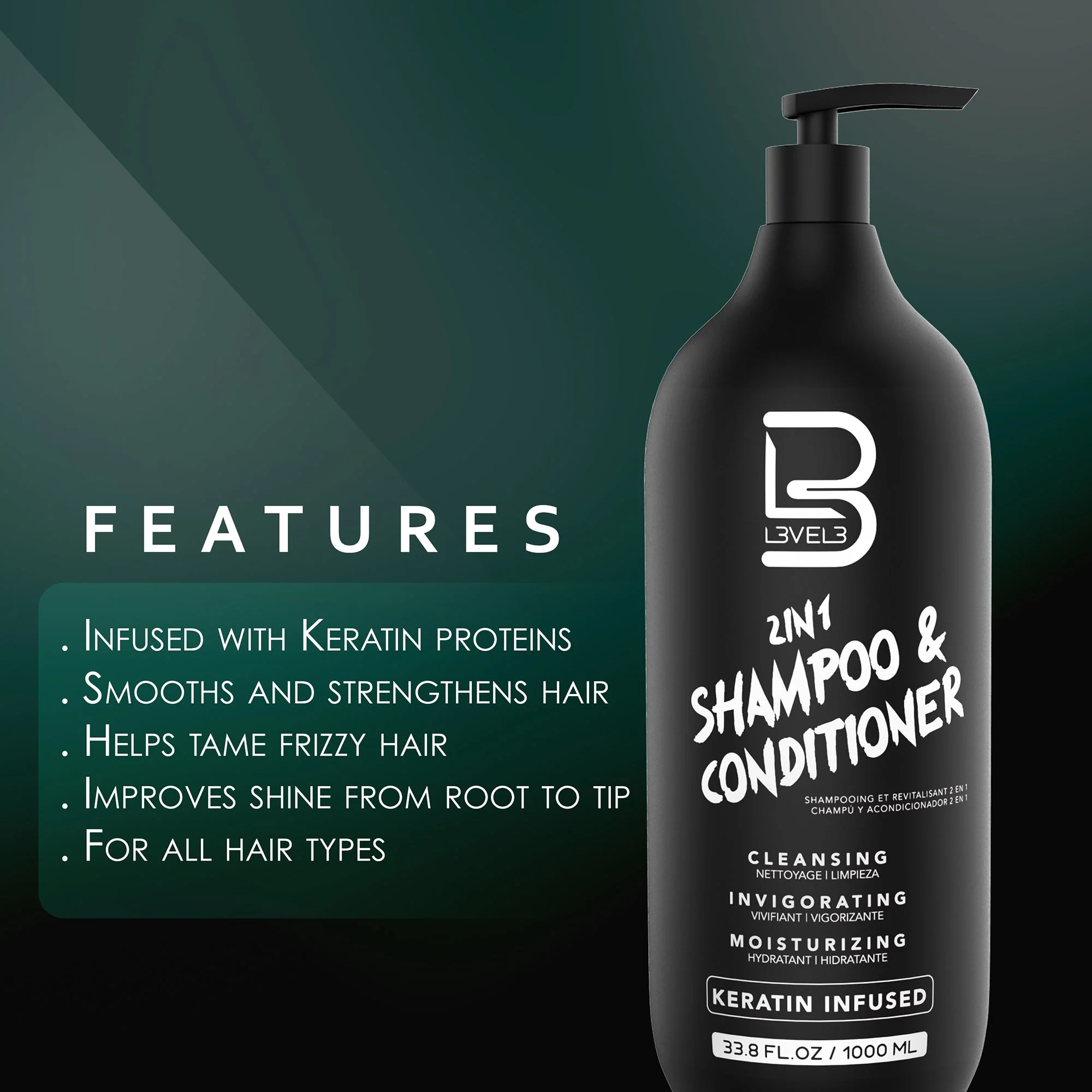 Level 3 2 IN 1 Shampoo & Conditioner - Image 2