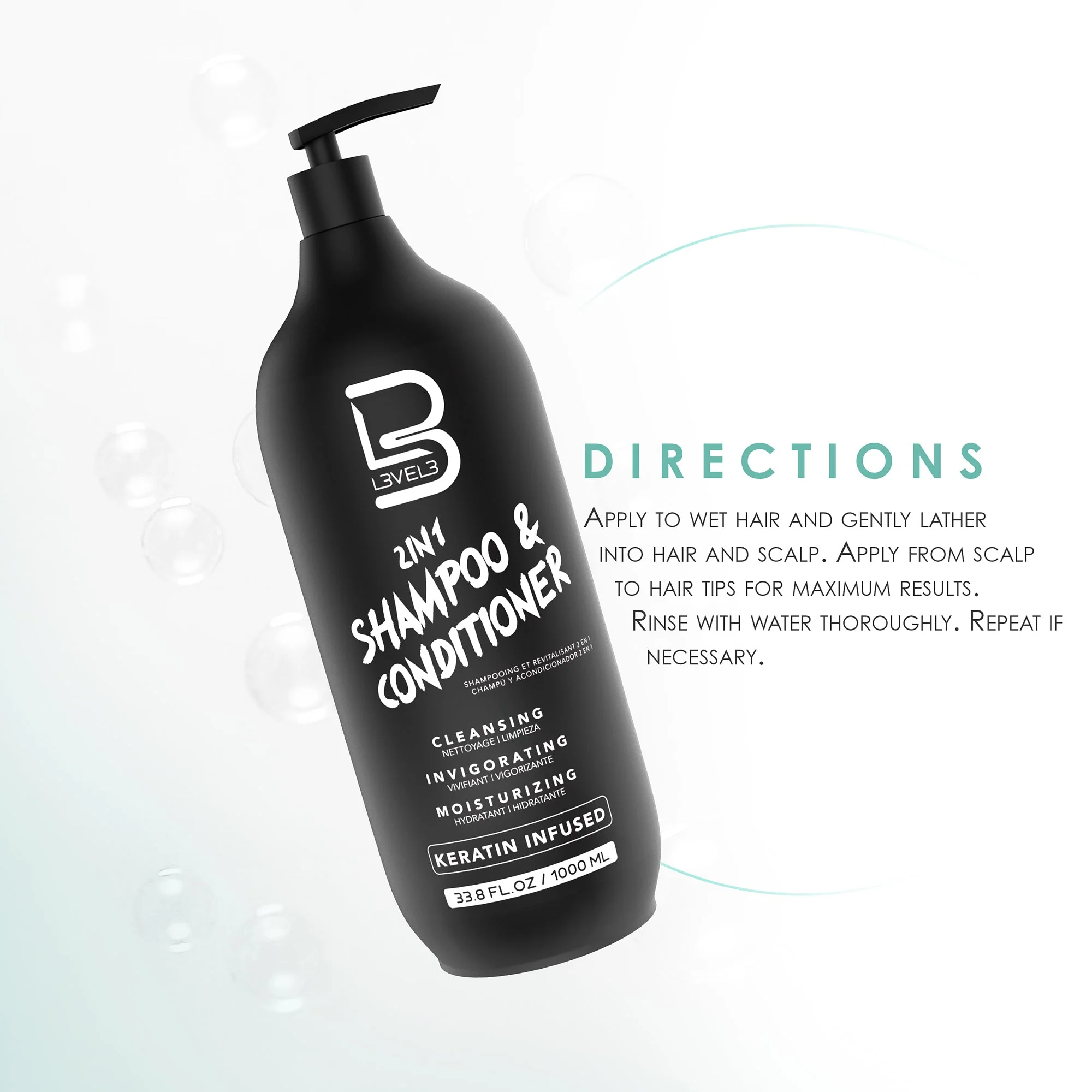 Level 3 2 IN 1 Shampoo & Conditioner - Image 3