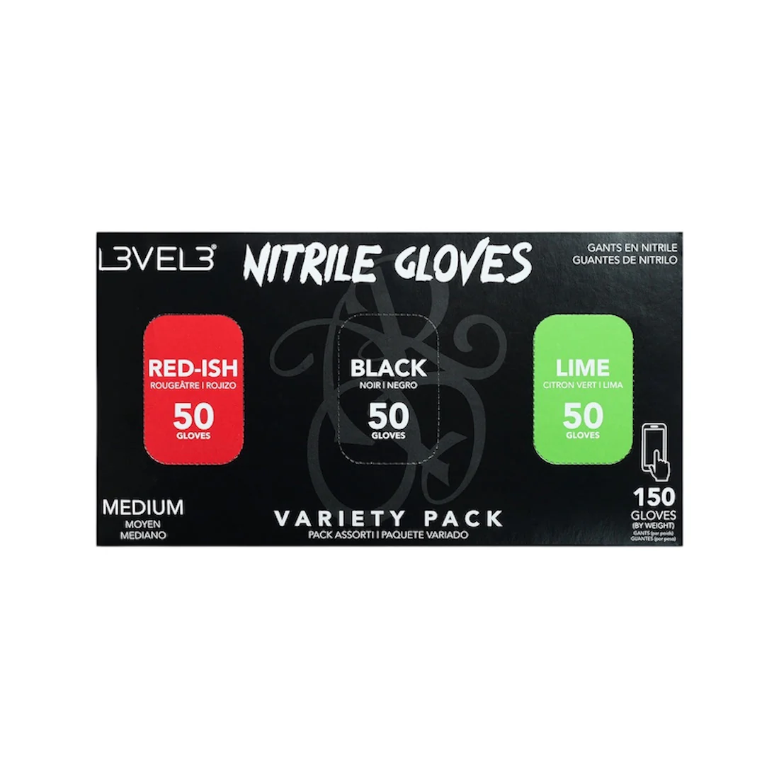 Level 3 Nitrile Gloves Variety Pack
