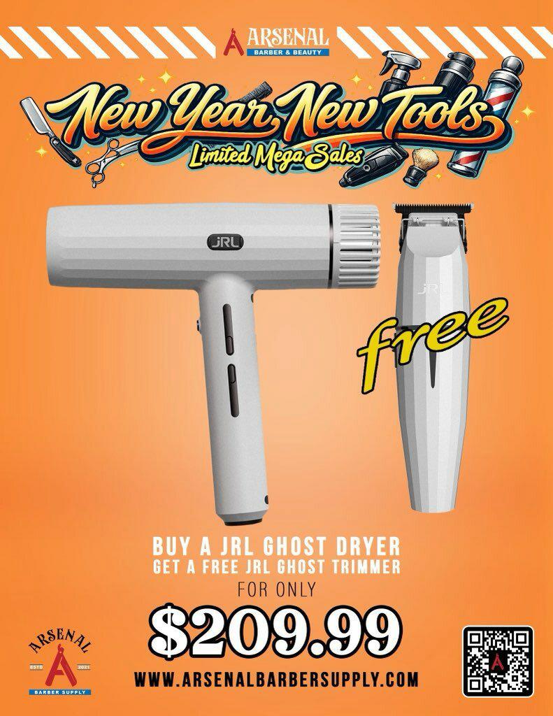 Limited Mega Sale! JRL Ghost Hair Dryer + Free JRL Ghost Trimmer