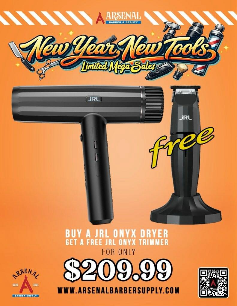 Limited Mega Sale! JRL ONYX Hair Dryer + Free JRL ONYX Trimmer