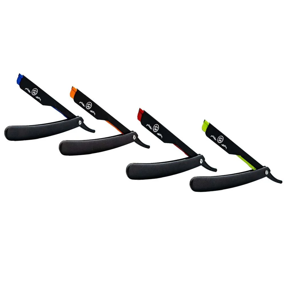 Rolda Classic Matte Black Straight Razor Blade Holder