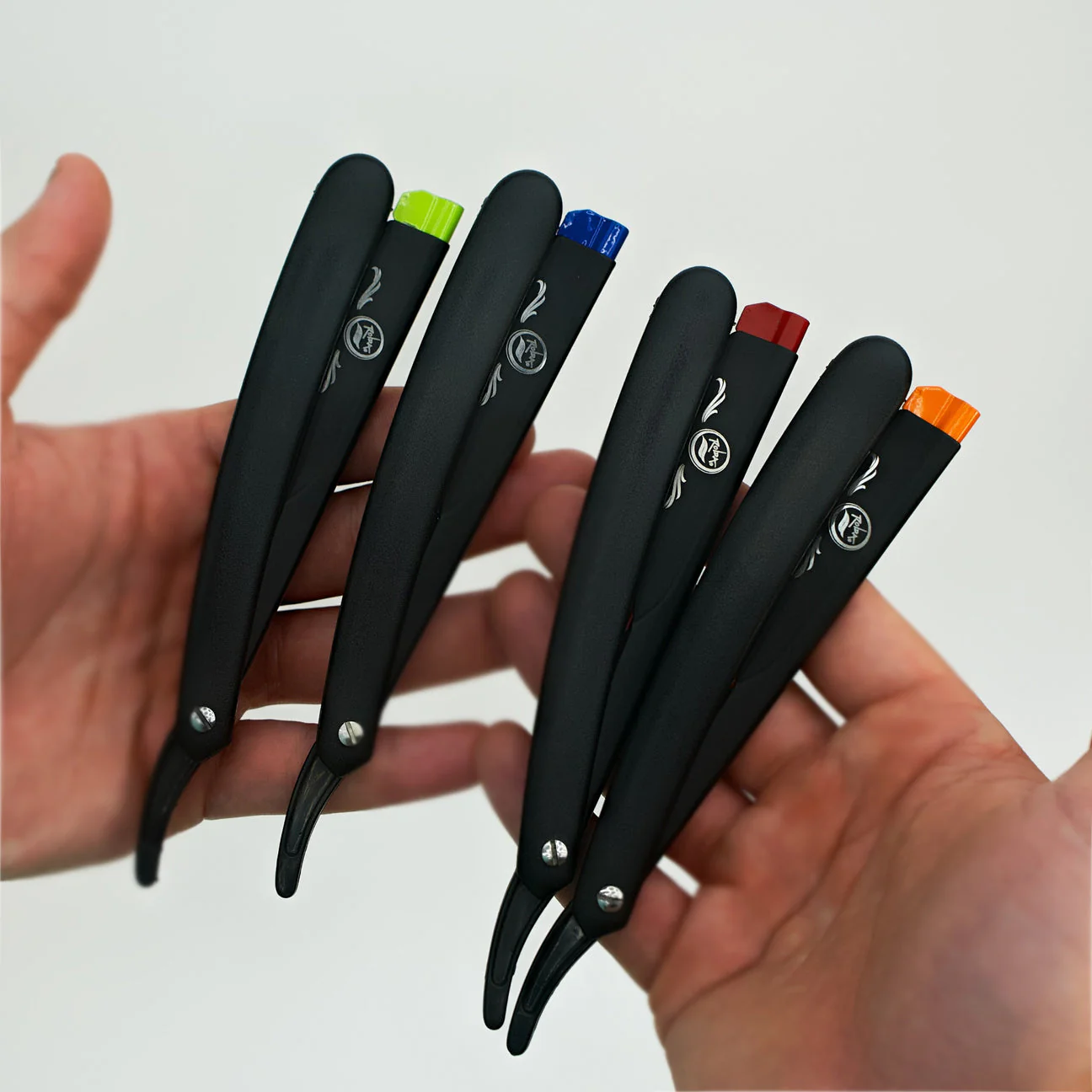 Rolda Classic Matte Black Straight Razor Blade Holder - Image 2