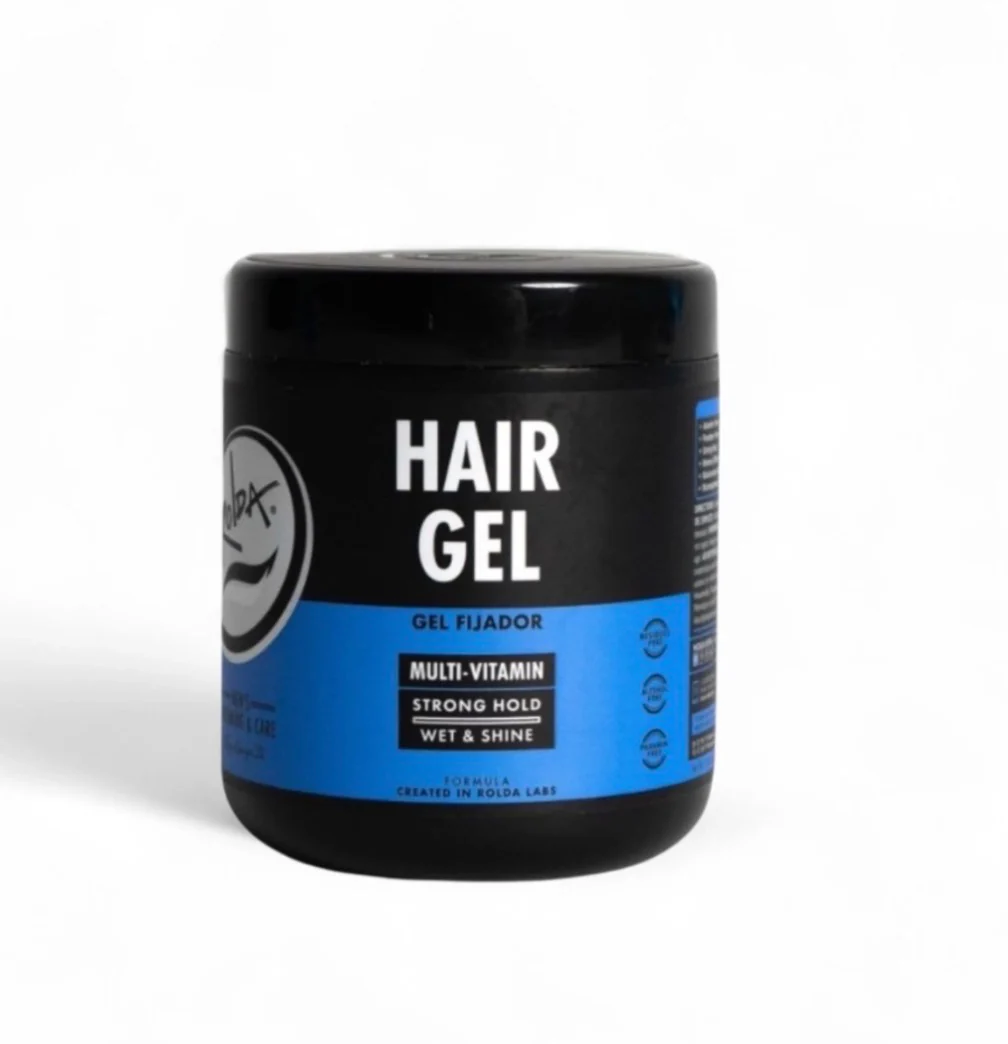Rolda - Multi-Vitamin Men's Hair Styling Gel | Vitamin E Capsules, Medium Hold, High Shine, Wet Look, Alcohol-free, Paraben-Free, Flake-free