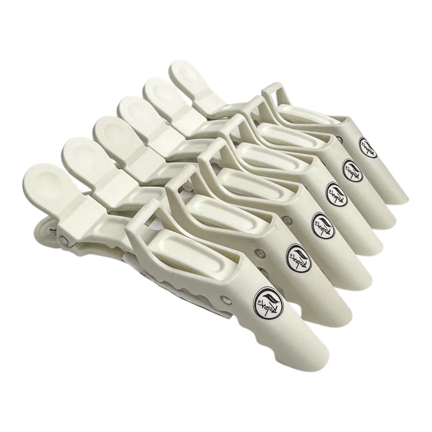Rolda White Carbon Fiber Alligator Hair Clip