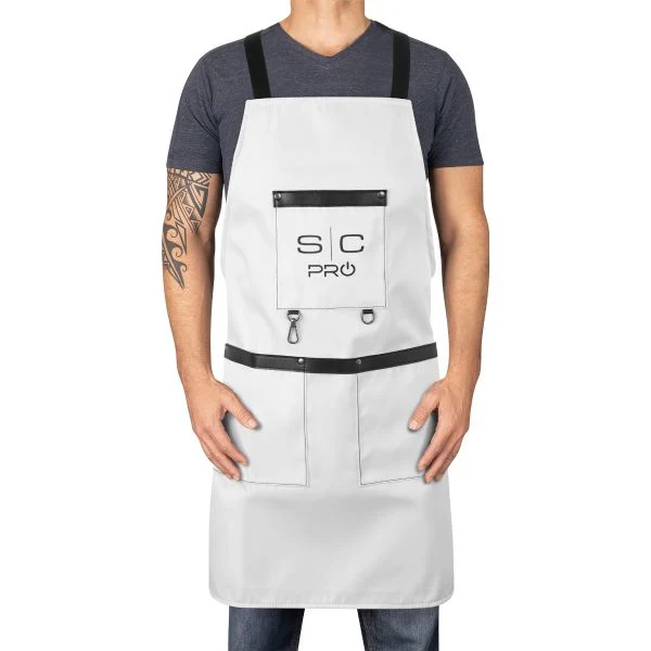 Stylecraft Classic White & Black Barber & Stylist Apron - Image 2