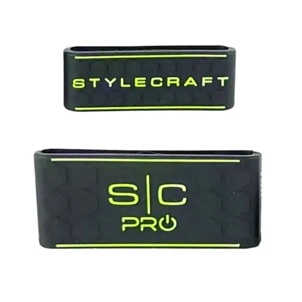 StyleCraft Clipper & Trimmer Grip Set Black w/Green