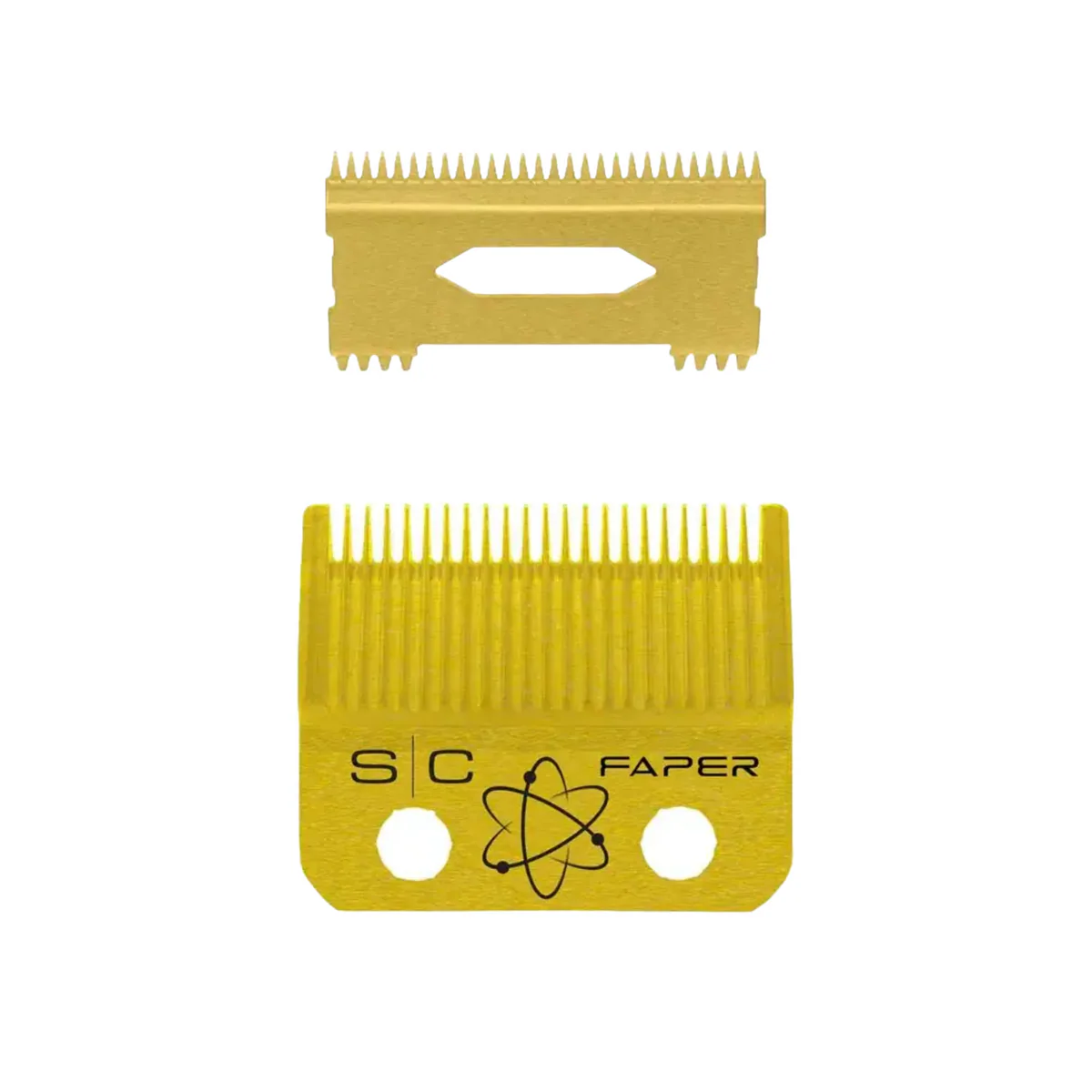 StyleCraft Fixed Gold Titanium Faper Clipper Blade w/ Moving Slim Deep Cutter Set