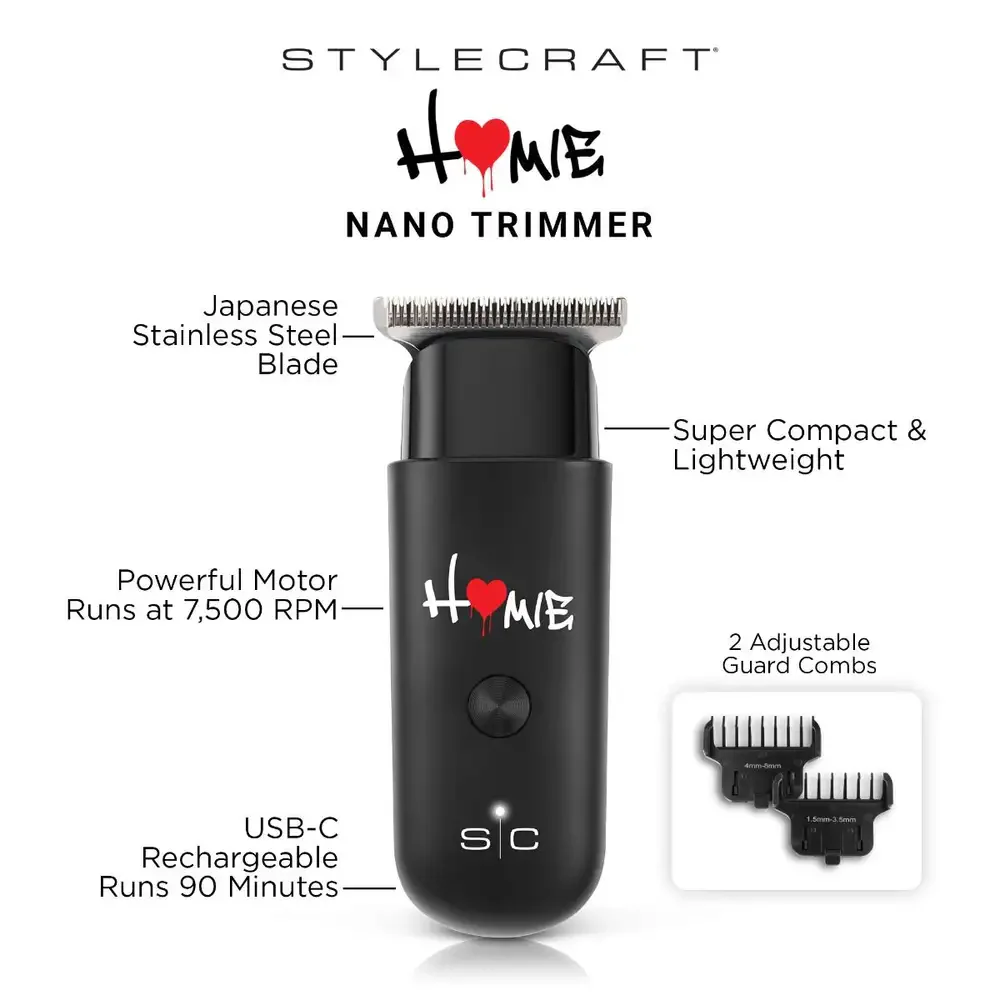 StyleCraft Homie USB-C Rechargeable Mini Hair Trimmer - Image 5