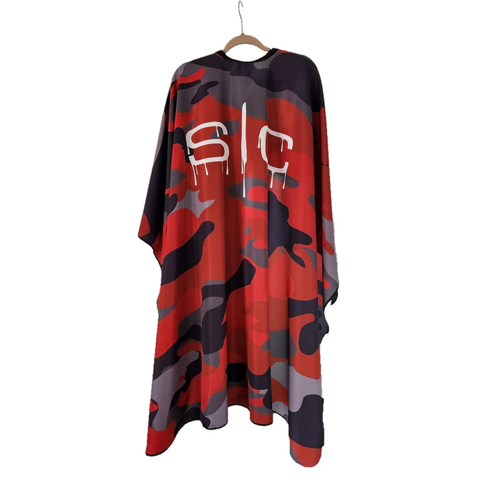 StyleCraft Professional Red Camo Hair Cutting Cape