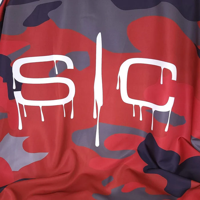StyleCraft Professional Red Camo Hair Cutting Cape - Image 2