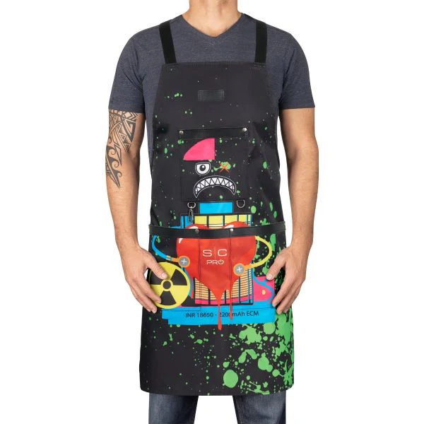 Stylecraft Radioactive Barber & Stylist Apron Black - Image 2