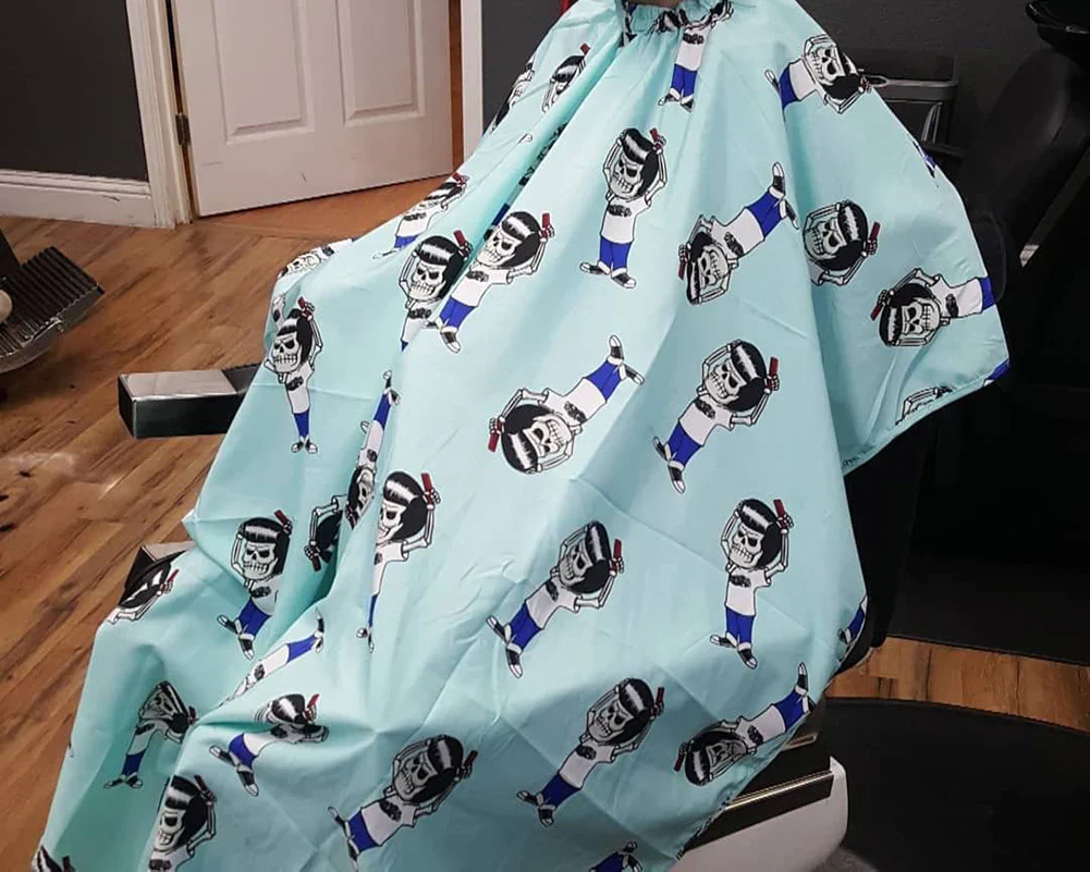 Suavecito Mascot Club Blue Barber Cape - Kid's - Image 3