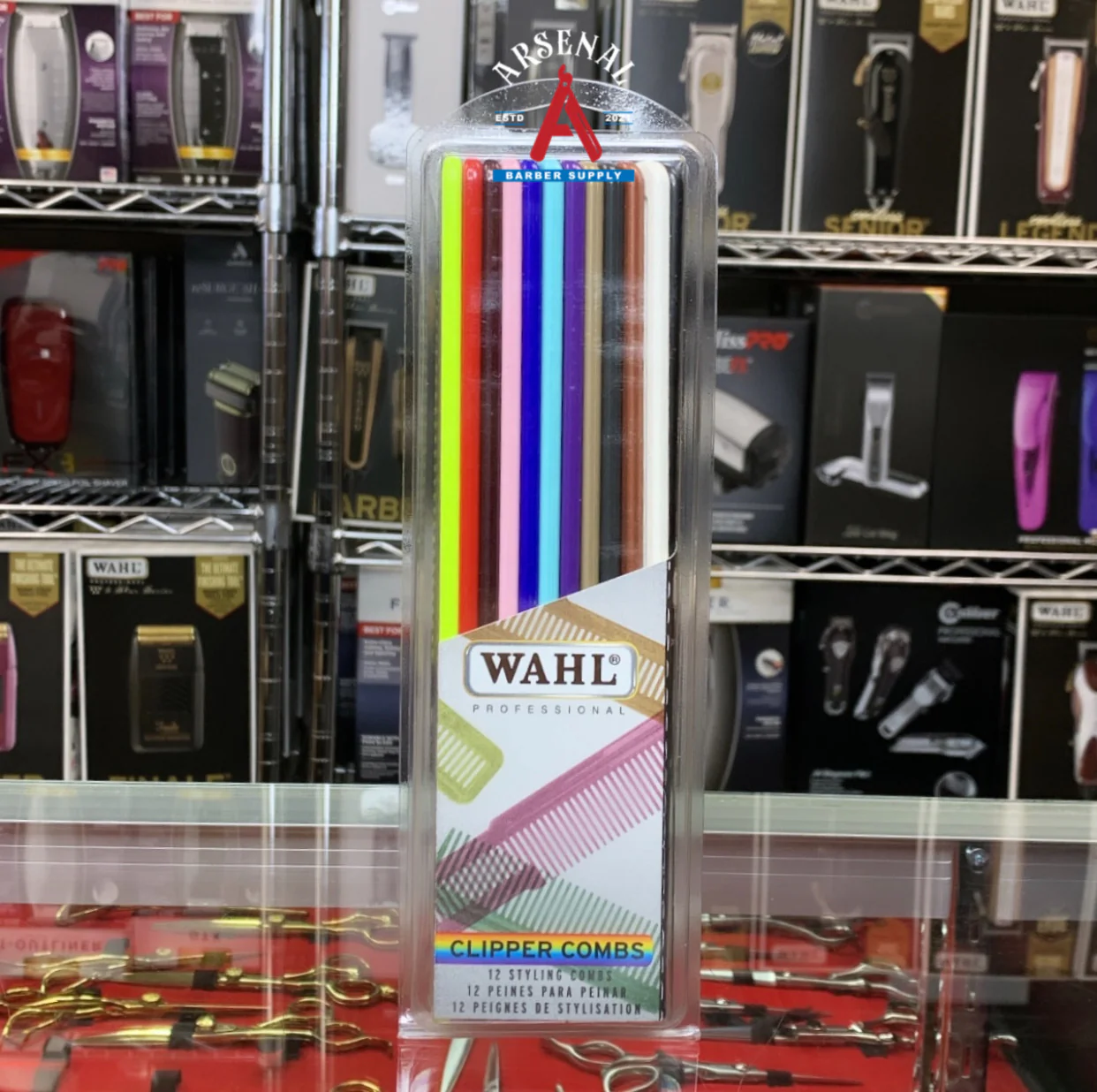 Wahl Professional Hair Clipper Styling Comb Assorted Colors 12 pack - Image 4